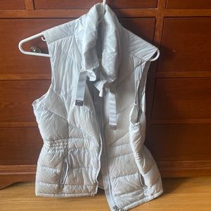 Athleta silver/white vest